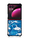 storm waves seamless pattern raging ocean water sea Motorola Moto Razr Plus 2023 , Moto Razr+ 2023 Case OV2355