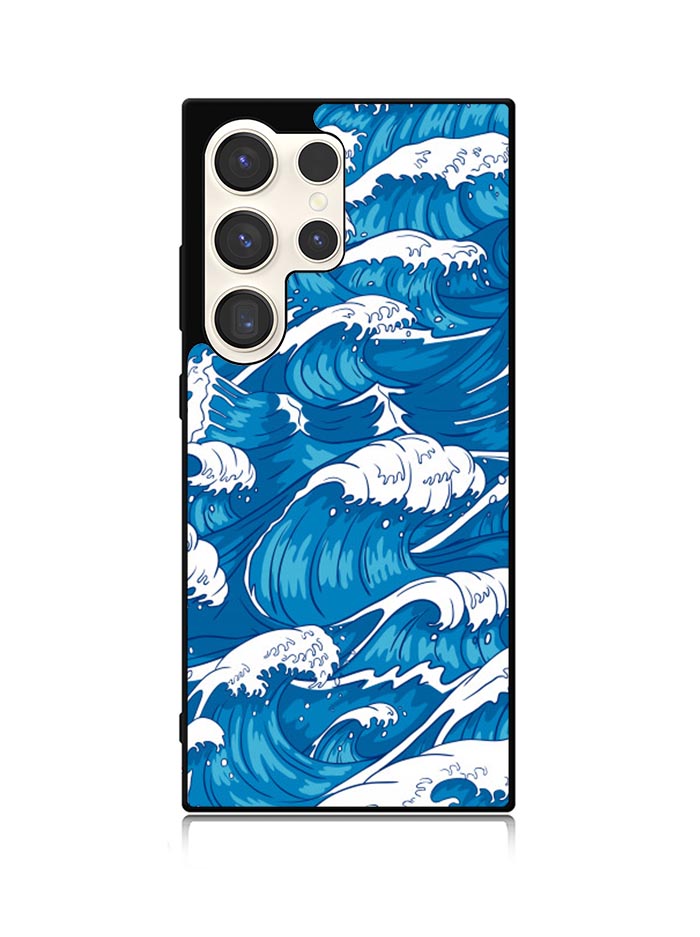 storm waves seamless pattern raging ocean water sea Samsung Galaxy S24 Ultra 5G Case OV2355