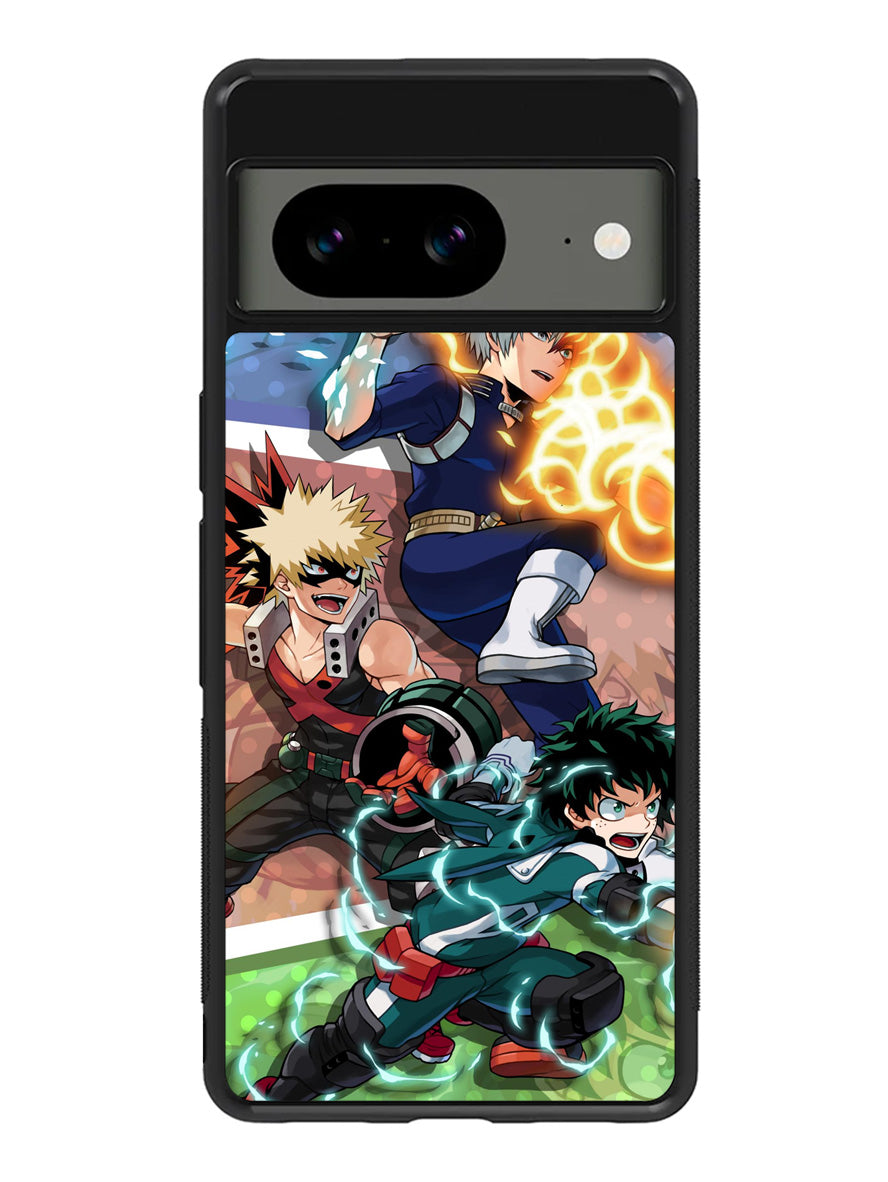 My Hero Academia Deku X Bakugou X Todoroki Google Pixel 8A Case QC3198