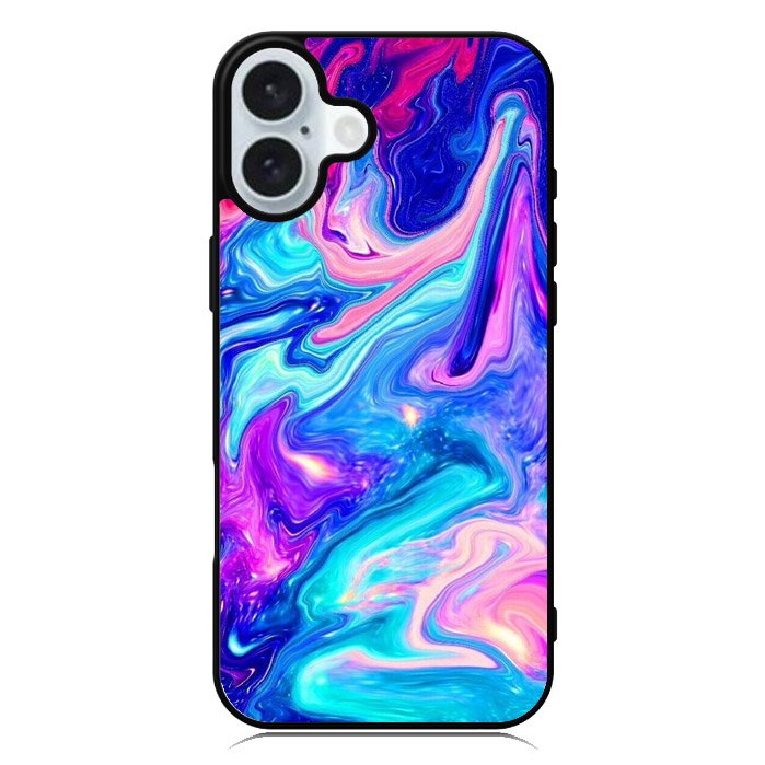 Neon Paint Mixture iPhone 16 Plus Case QC3148