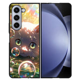 Cute Cat FLZ0647 Samsung Galaxy Z Flip 5 , Z Flip 4 , Z Flip 3 , Z Fold 5 , Z Fold 4 , Z Fold 3 5G Case
