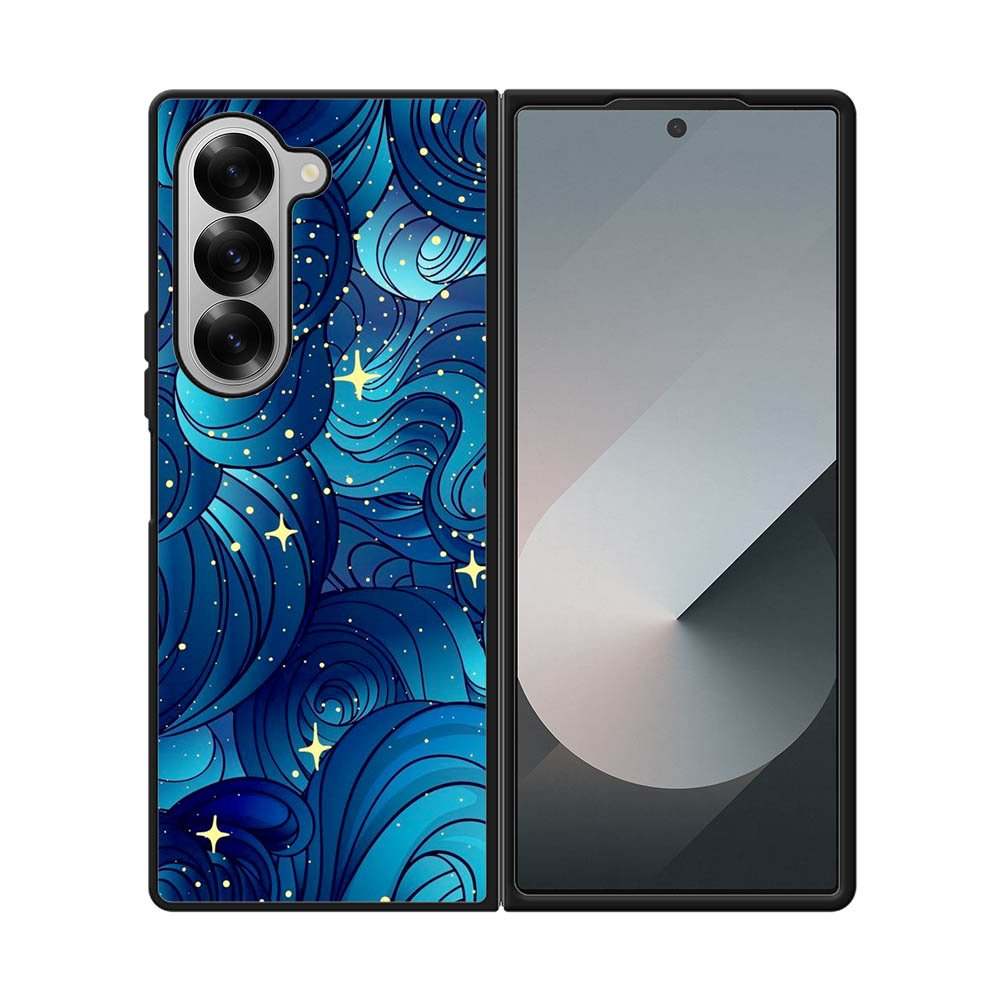 Blue Abstrac Art FLZ0649 Samsung Galaxy Z Fold 7 5G Case