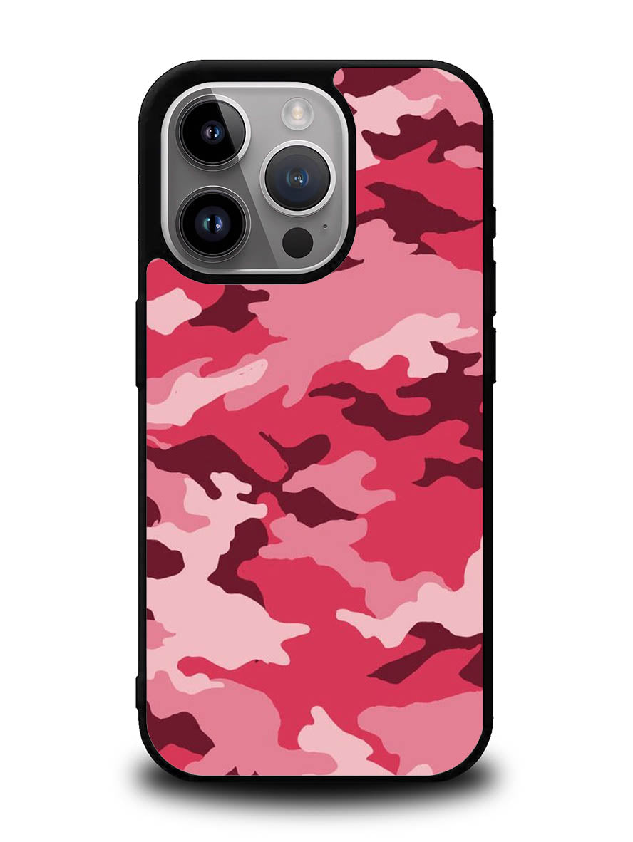 Pink Camouflage iPhone 14 Pro Case QC7966