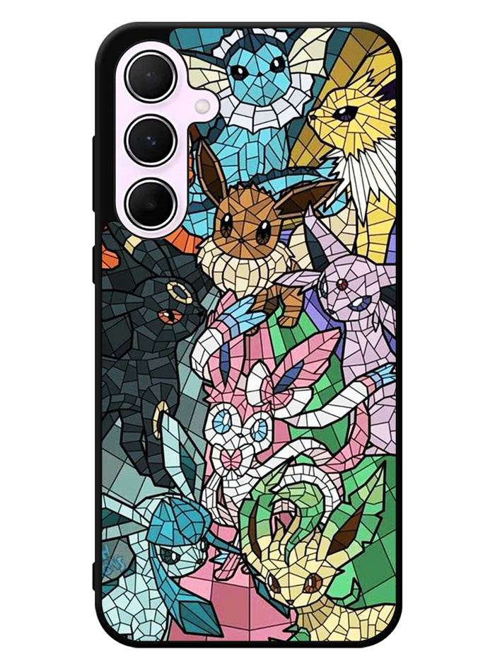 Pokemon Stained Glass Samsung Galaxy A55 5G Case