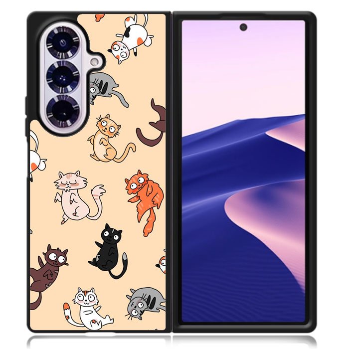 Happy Cat day Samsung Galaxy Z Fold 7 Case OV9714