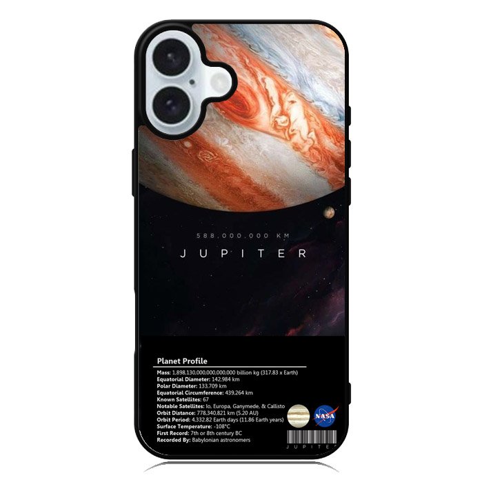 Space Facts Jupiter iPhone 16 Plus Case QC9686