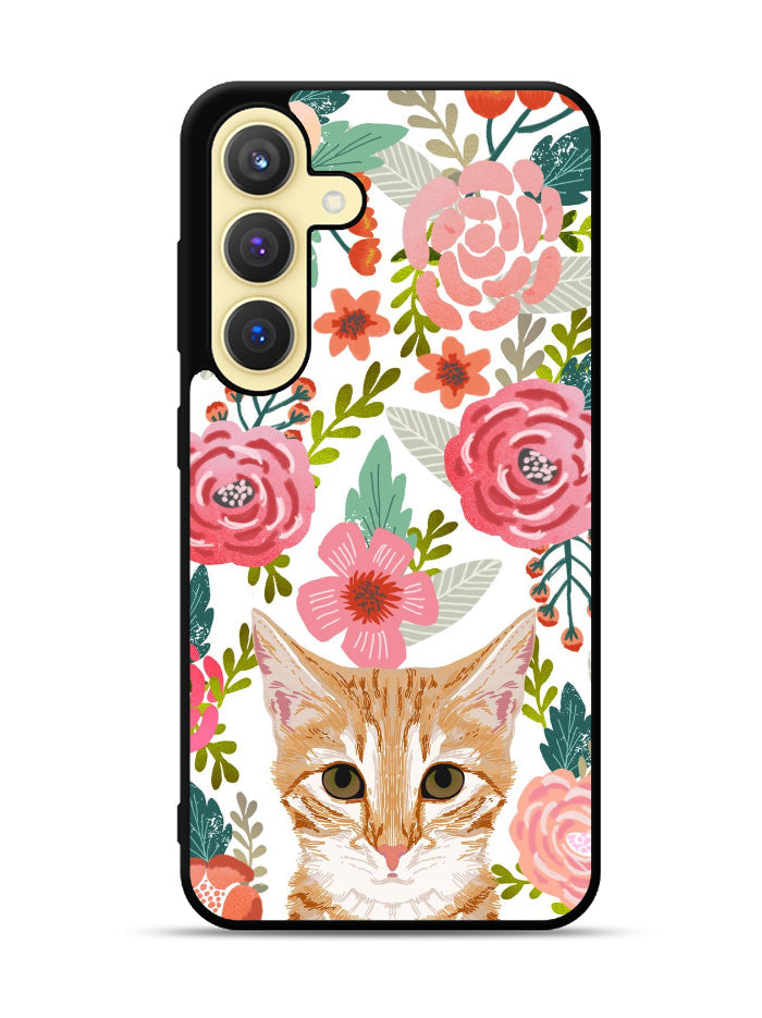 Cat flowers Samsung Galaxy S24 Plus 5G , Samsung Galaxy S24+ 5G Case OV9775