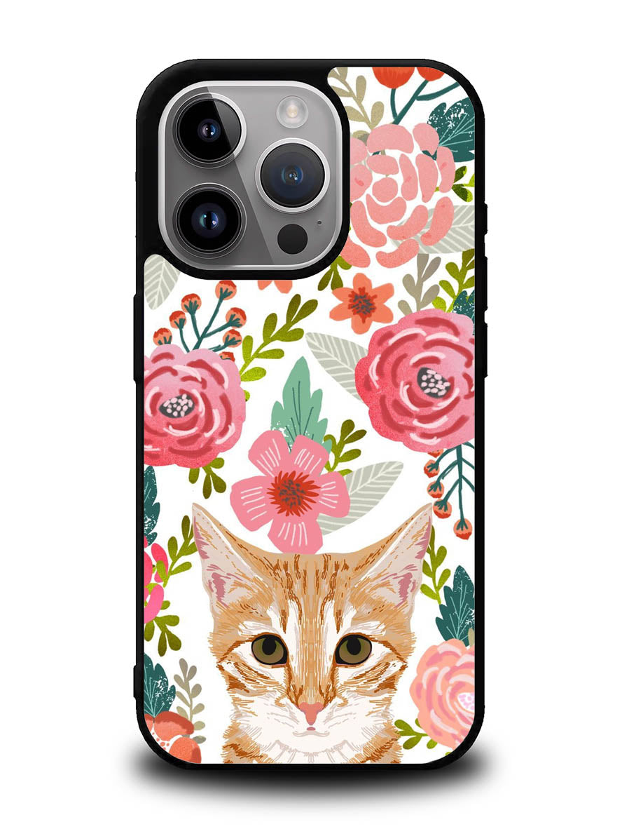 Cat flowers iPhone 14 Pro Max Case QC9775