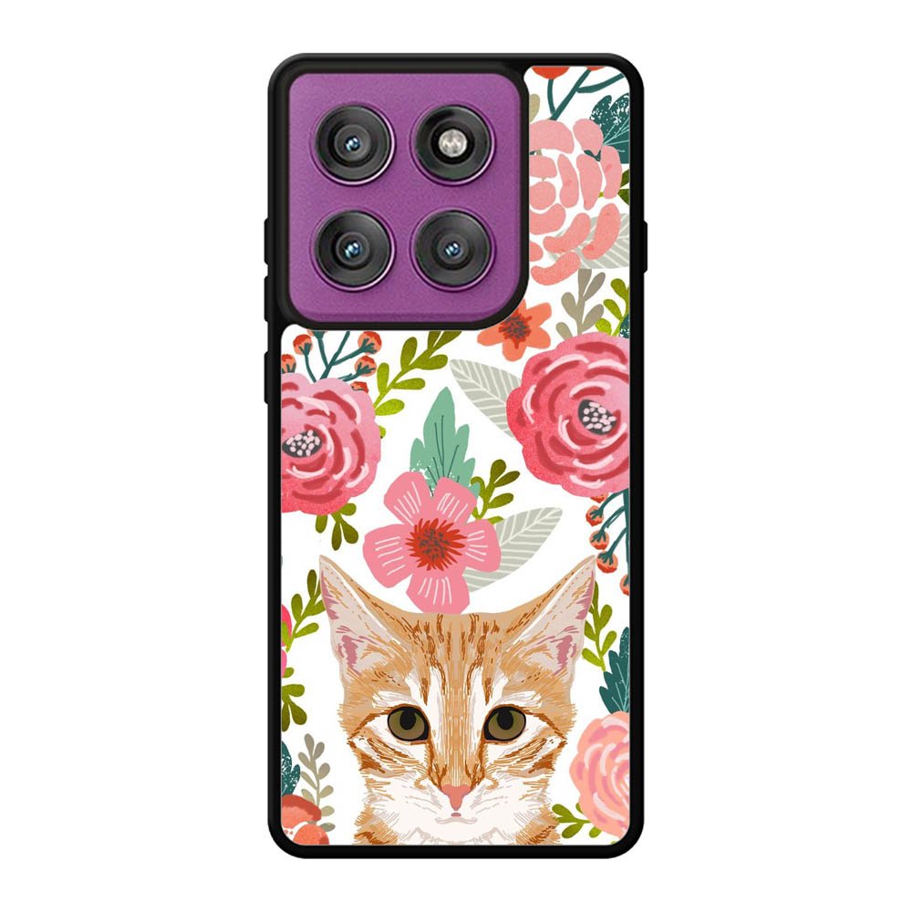 Cat flowers Motorola Moto Edge 60 Pro Case OV9775