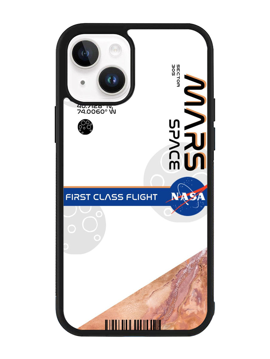 Nasa Mars flight ticket iPhone 14 Case QC9665