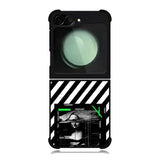Black and white Samsung Galaxy Z Flip 6 5G 2024 Case OV8752