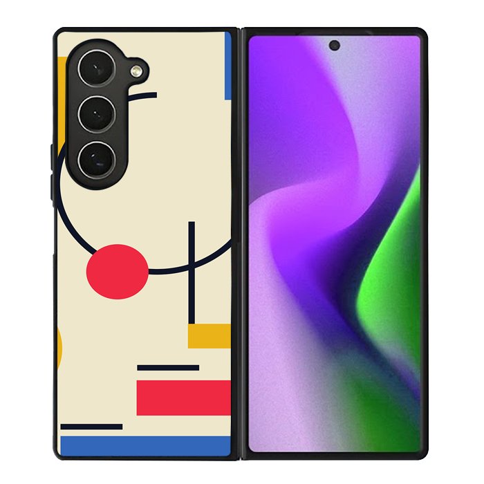 Abstract Bauhaus geometric FZ1768 Samsung Galaxy Z Fold 6 2024 5G Case