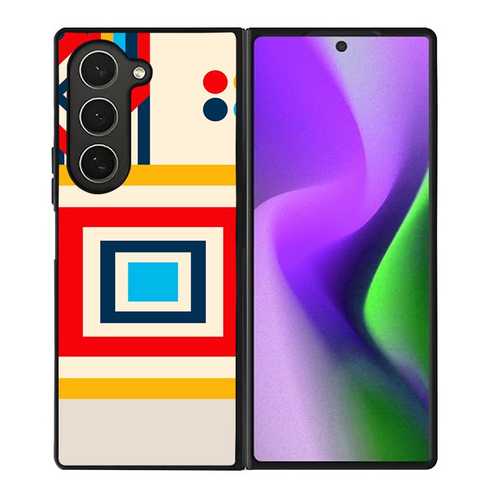 Abstract Bauhaus geometric FZ1794 Samsung Galaxy Z Fold 6 2024 5G Case