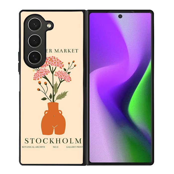 Flowers Market Stockholm FZ4184 Samsung Galaxy Z Fold 6 2024 5G Case