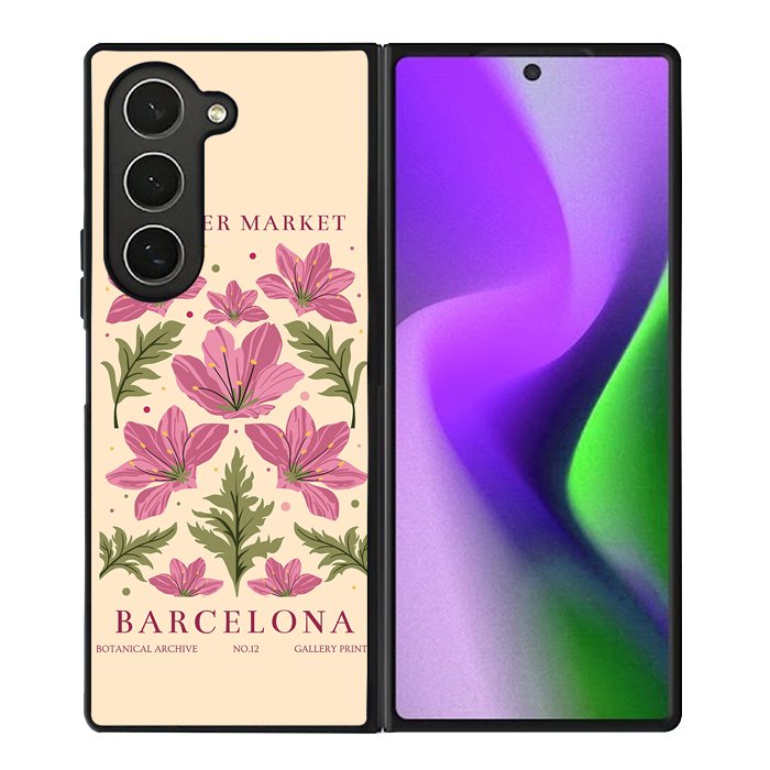 Flowers Market Barcelona FZ4185 Samsung Galaxy Z Fold 6 2024 5G Case
