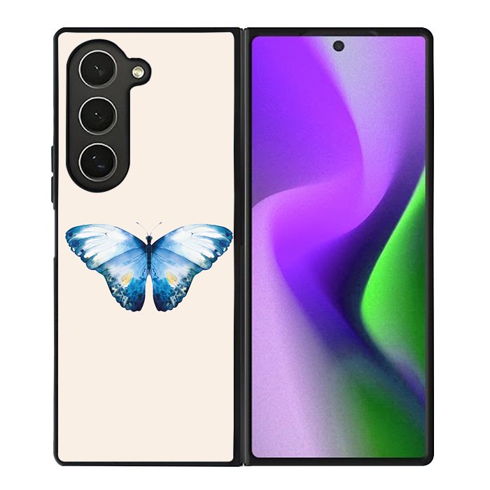 Watercolor Blue Butterfly FZ4191 Samsung Galaxy Z Fold 6 2024 5G Case