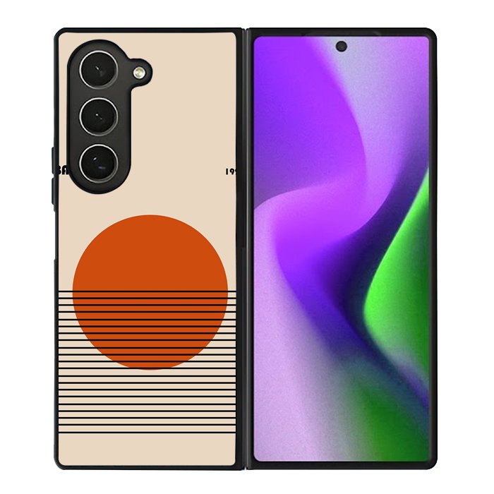 Black Orange Bauhaus FZ4279 Samsung Galaxy Z Fold 6 2024 5G Case