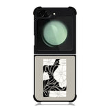Abstract Dark Floral FZ5214 Samsung Galaxy Z Flip 6 2024 5G Case