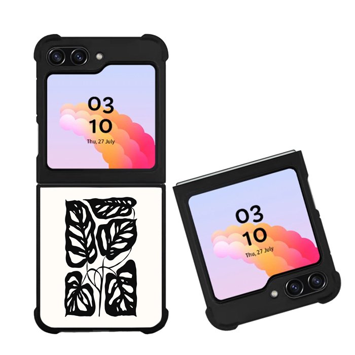 Abstract Dark Leaf FZ5219 Samsung Galaxy Z Flip 5 2023 5G Case