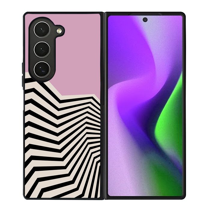 Abstract Waves Print Mid Century FZ5262 Samsung Galaxy Z Fold 6 2024 5G Case