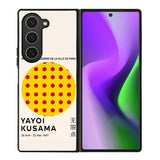 Yellow Circle Red Dot Art Yayoi Kusama FZ6260 Samsung Galaxy Z Fold 6 2024 5G Case