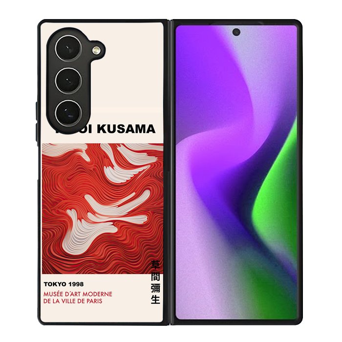 Red White Swirl Yayoi Kusama Art FZ6268 Samsung Galaxy Z Fold 6 2024 5G Case