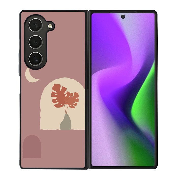 Aesthehtic Moon Floral FZ6380 Samsung Galaxy Z Fold 6 2024 5G Case