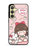 Peach Cute Nice Day Samsung Galaxy S23 FE 5G Case QC11224