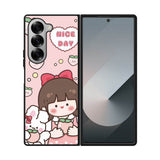 Peach Cute Nice Day Samsung Galaxy Z Fold 7 5G Case QC11224