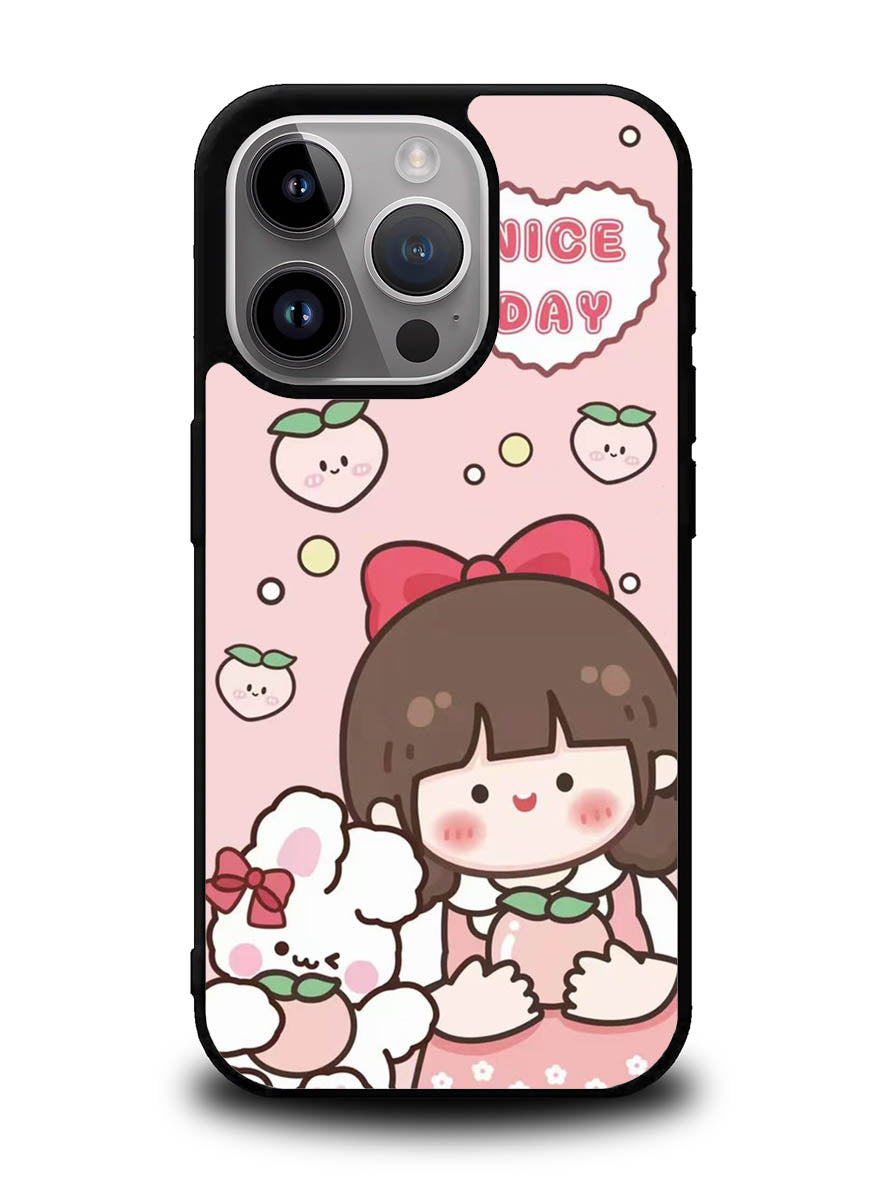 Peach Cute Nice Day iPhone 15 Pro Max Case OV11224