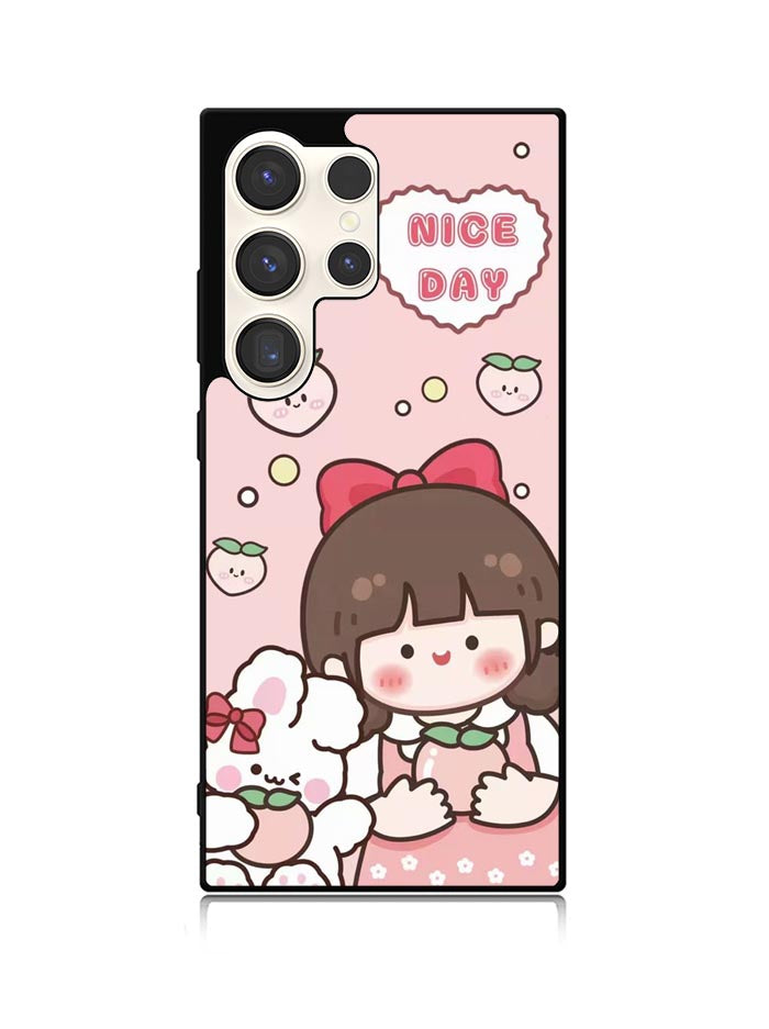 Peach Cute Nice Day Samsung Galaxy S23 Ultra 5G Case QC11224