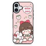 Peach Cute Nice Day iPhone 16 Case QC11224