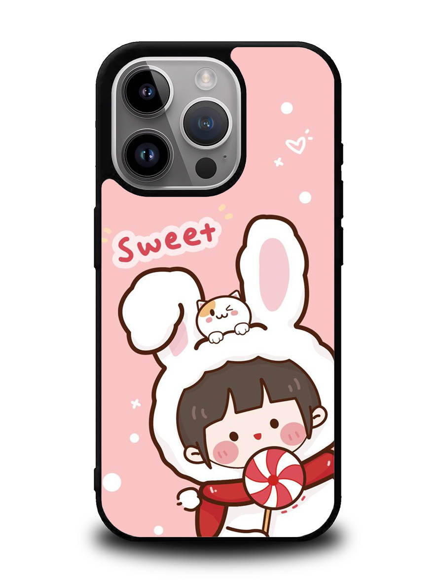 Cute Rabbit Sweet iPhone 15 Pro Case OV11206