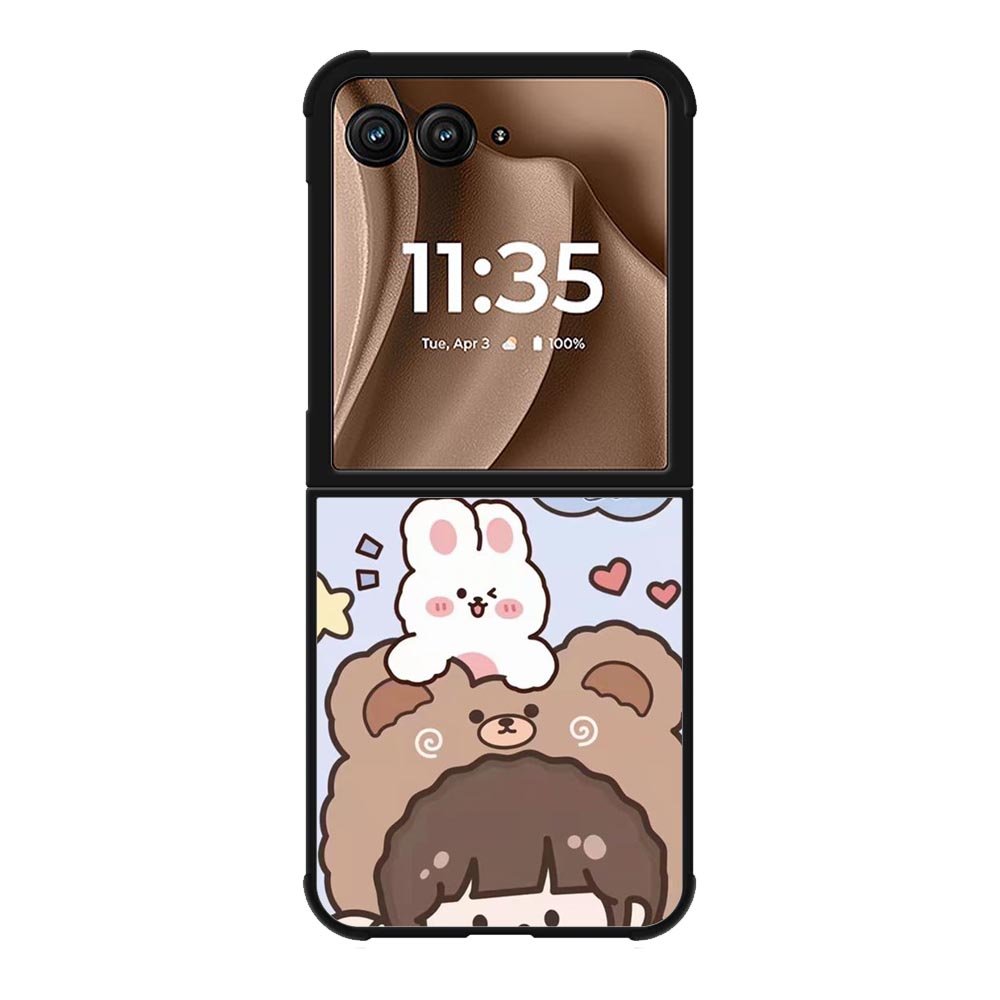 Cute and Happy Everyday Motorola Moto RAZR Plus 2025 Case OV11197