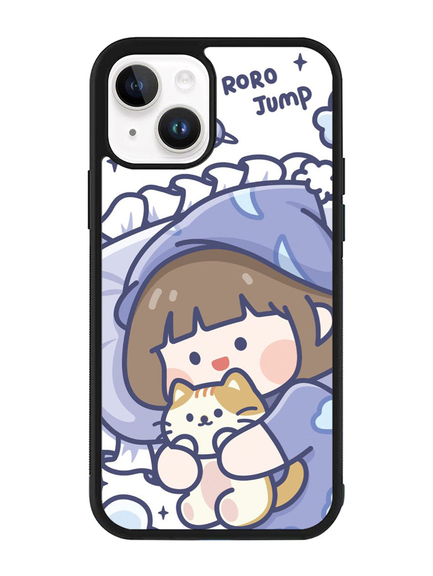 Cute Sleeping with the cat iPhone 14 Case QC11213