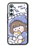 Cute Sleeping with the cat Samsung Galaxy A54 5G Case OV11213