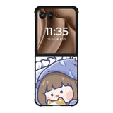 Cute Sleeping with the cat Motorola Moto RAZR Plus 2025 Case OV11213