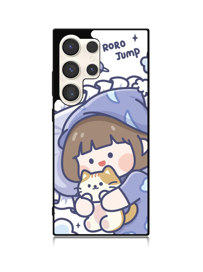 Cute Sleeping with the cat Samsung Galaxy S24 Ultra 5G Case OV11213