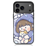 Cute Sleeping with the cat iPhone 17 Pro Case OV11213
