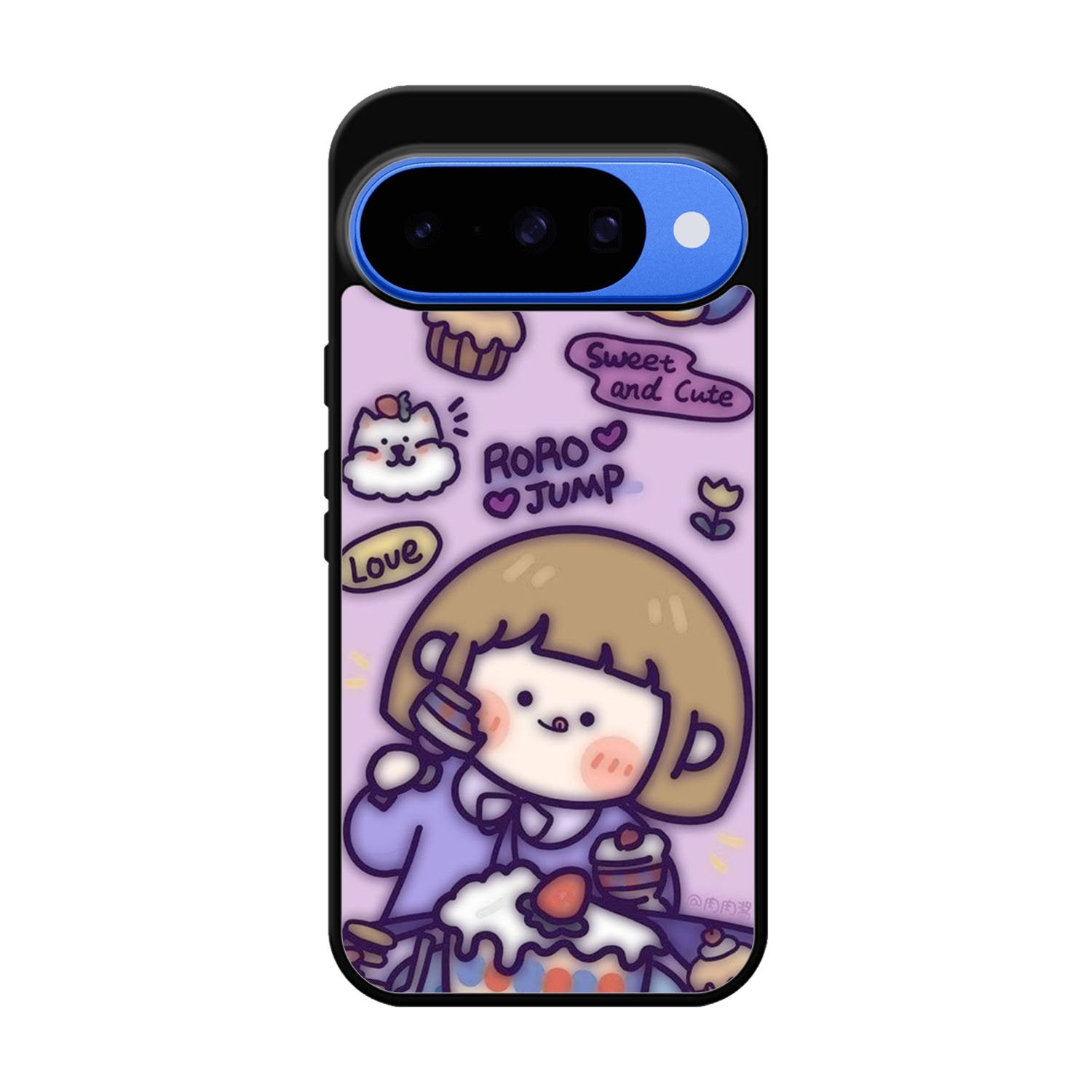 Cute Roro Jump Eat the Sweet Cake Google Pixel 10 Case QC11210