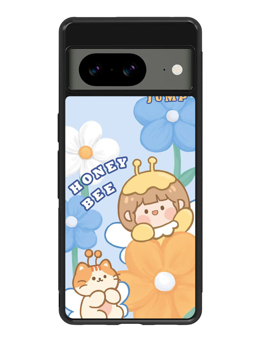 Cute Roro Jump And Honey Bee Google Pixel 8 Case QC11208