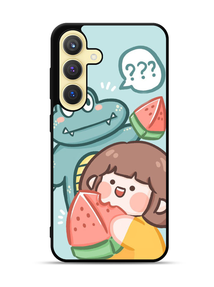 Cute Eat Watermelon Samsung Galaxy S24 Plus 5G , Samsung Galaxy S24+ 5G Case OV11203