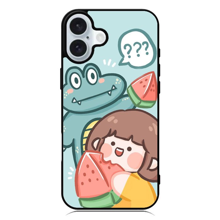 Cute Eat Watermelon iPhone 16 Case QC11203