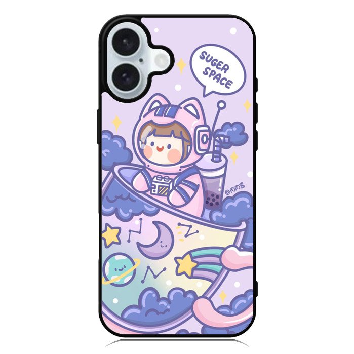 Cute Suger Space iPhone 16 Case QC11216
