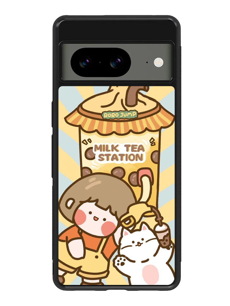 Cute Roro Jump Milk Tea Station Google Pixel 8 Case QC11212