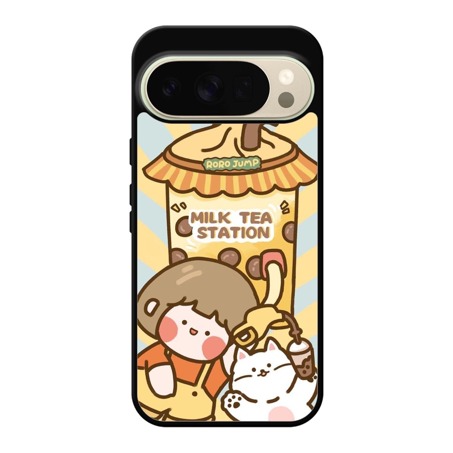 Cute Roro Jump Milk Tea Station Google Pixel 10 Pro XL Case QC11212