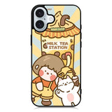Cute Roro Jump Milk Tea Station iPhone 16 Case QC11212