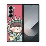 Cute Roro Jump and Liberty Samsung Galaxy Z Fold 7 5G Case OV11209