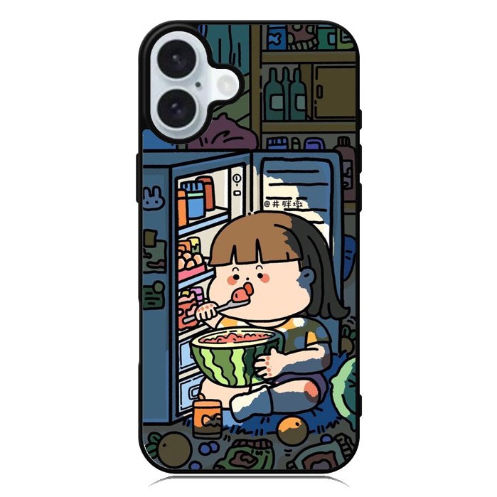 Cute Eat in The Night iPhone 16 Case QC11202
