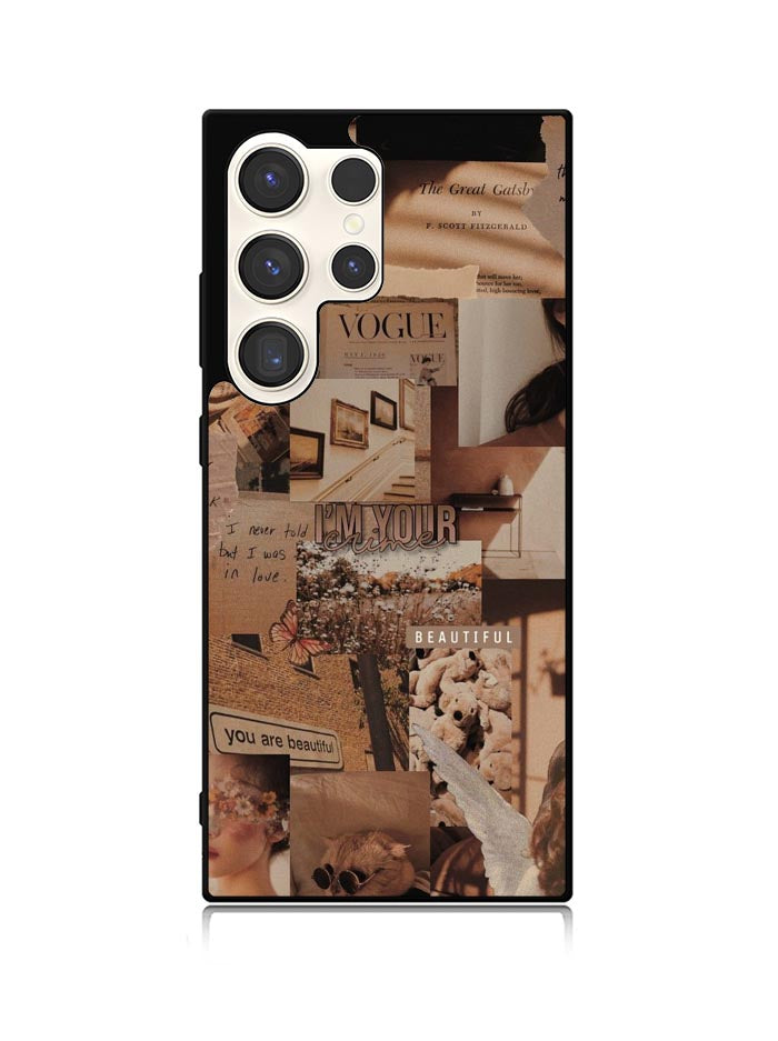 Aesthetic Brown Samsung Galaxy S25 Ultra 5G Case QC11233